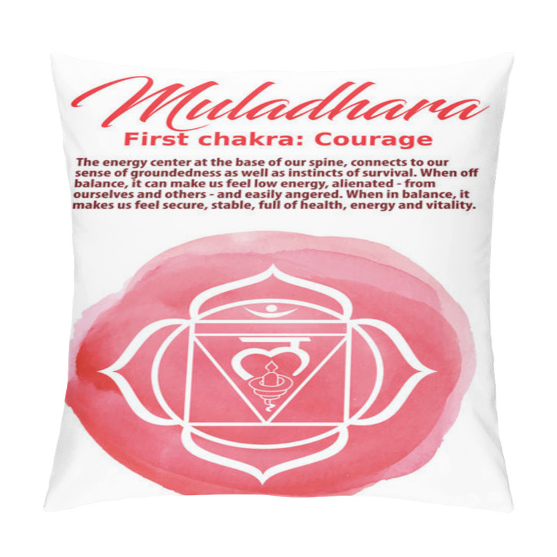 Personality  Muladhara Chakra Vector Illustration Pillow Covers