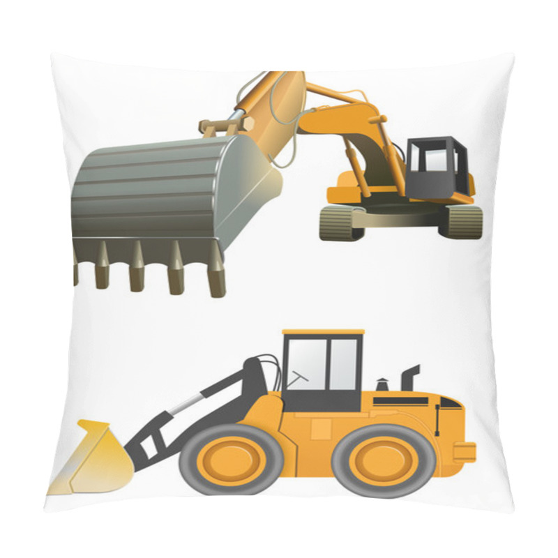 Personality  Construction Machines Pillow Covers