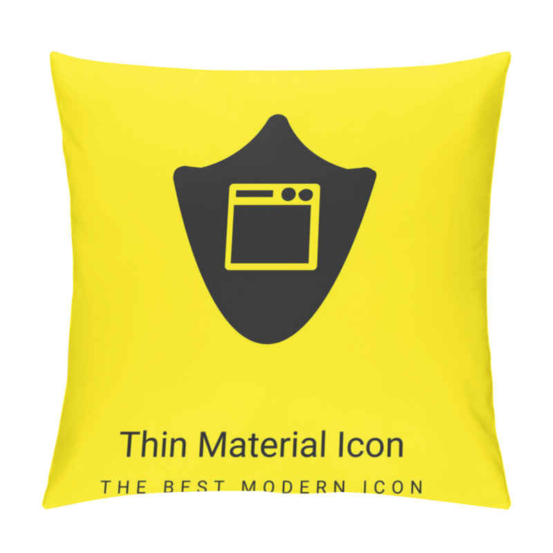 Personality  App Shield Minimal Bright Yellow Material Icon Pillow Covers