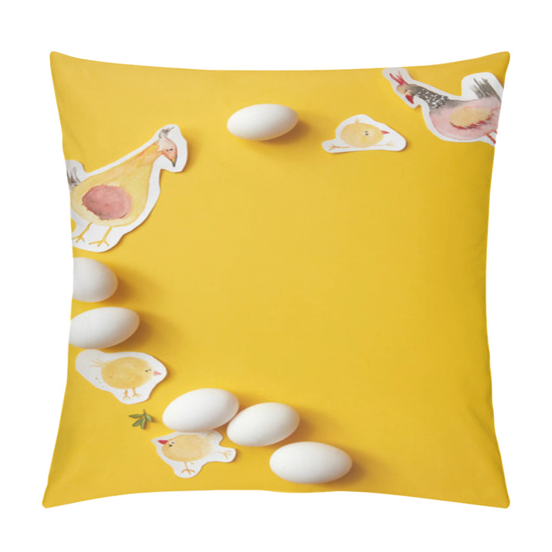 Personality  Round Frame Of Eggs Pillow Covers