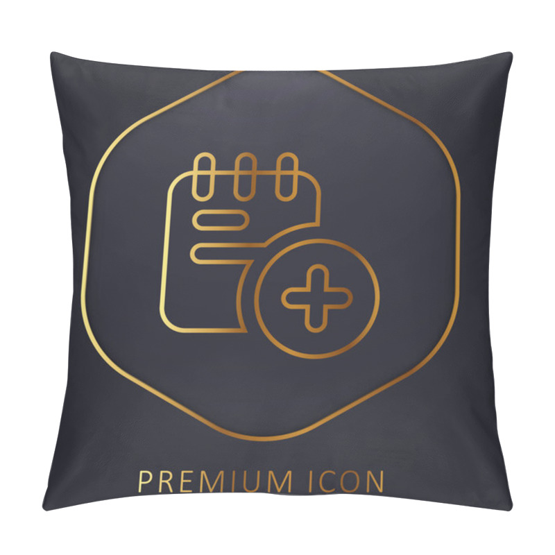 Personality  Add Golden Line Premium Logo Or Icon Pillow Covers