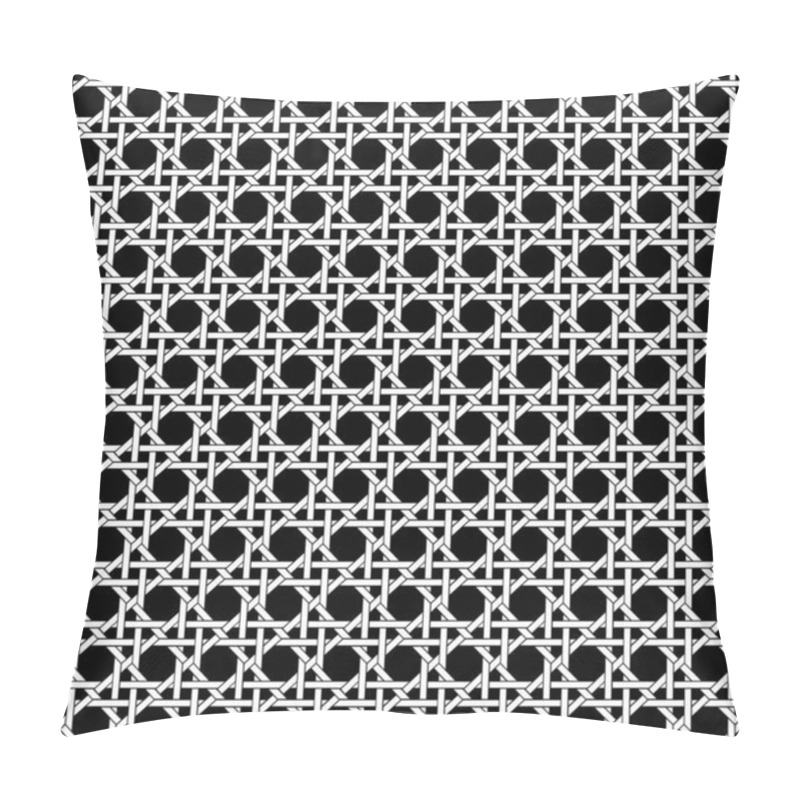 Personality  Seamless White Black Vector Caning Weave Pattern  Pillow Covers