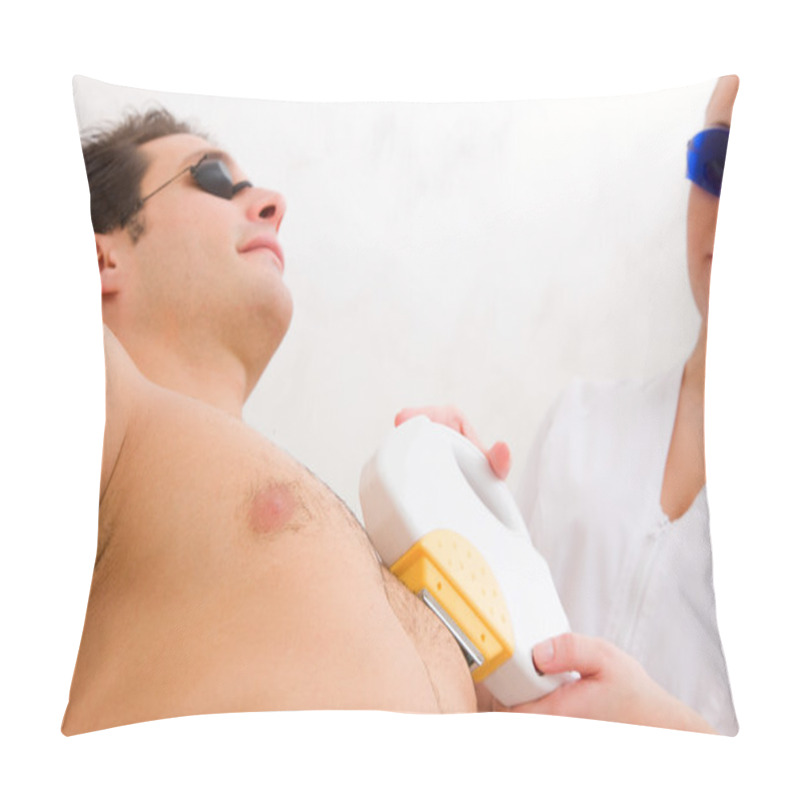 Personality  Man Having Pulsed Light Hair Removed Pillow Covers