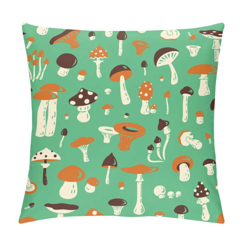 Personality  Seamless Pattern With Mushroom Pillow Covers