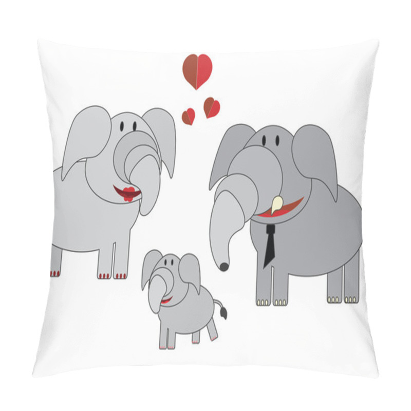 Personality  Elephants Family Pillow Covers