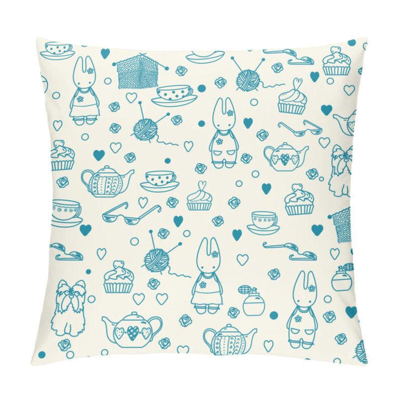 Personality  Baby Bunny Tea Pillow Covers