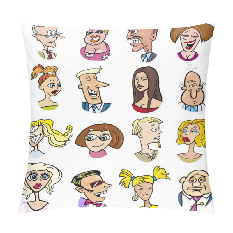 Personality  Cartoon Characters And Emotions Pillow Covers