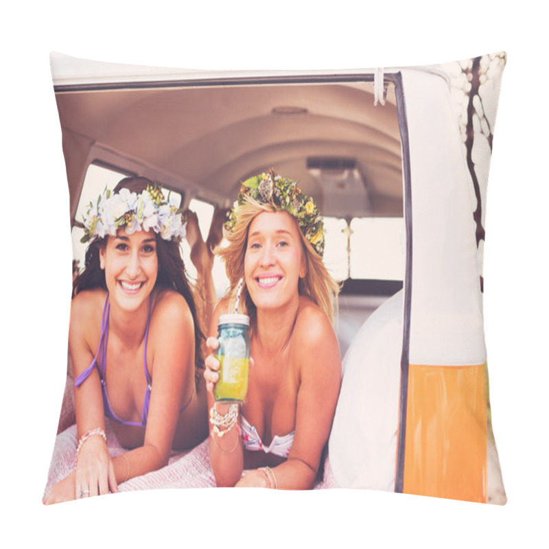 Personality  Surfer Girls Beach Lifestyle Pillow Covers