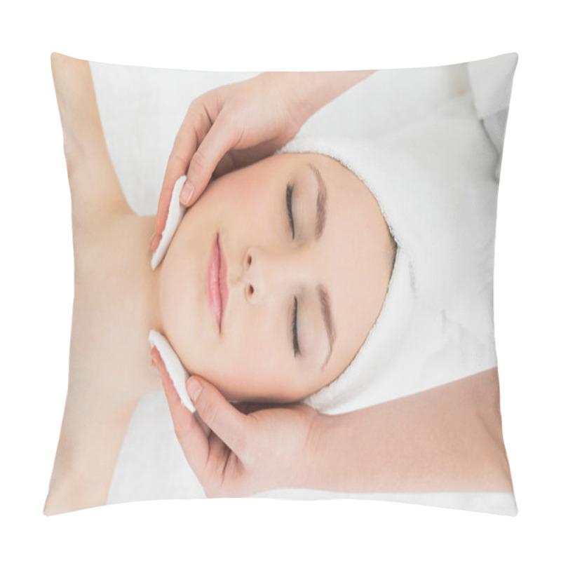 Personality  Hands Massaging A Beautiful Woman's Face Pillow Covers