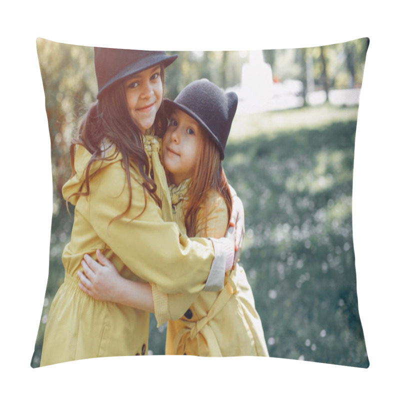 Personality  Cute Kids Plaiyng On A Rainy Day Pillow Covers