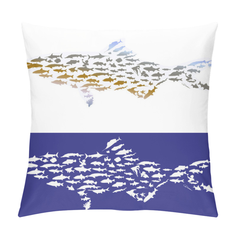 Personality  Two Complex Isolated Fishes Pillow Covers