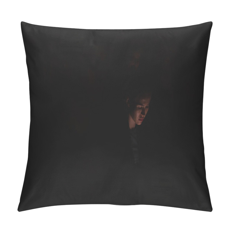 Personality  The Girl's Face In The Dark, The Woman Does Not Sleep And Experiences Stress At Night. She Uses A Smartphone And Watches It In The Bedroom, Where There Is Neither Light Nor Darkness. Pillow Covers