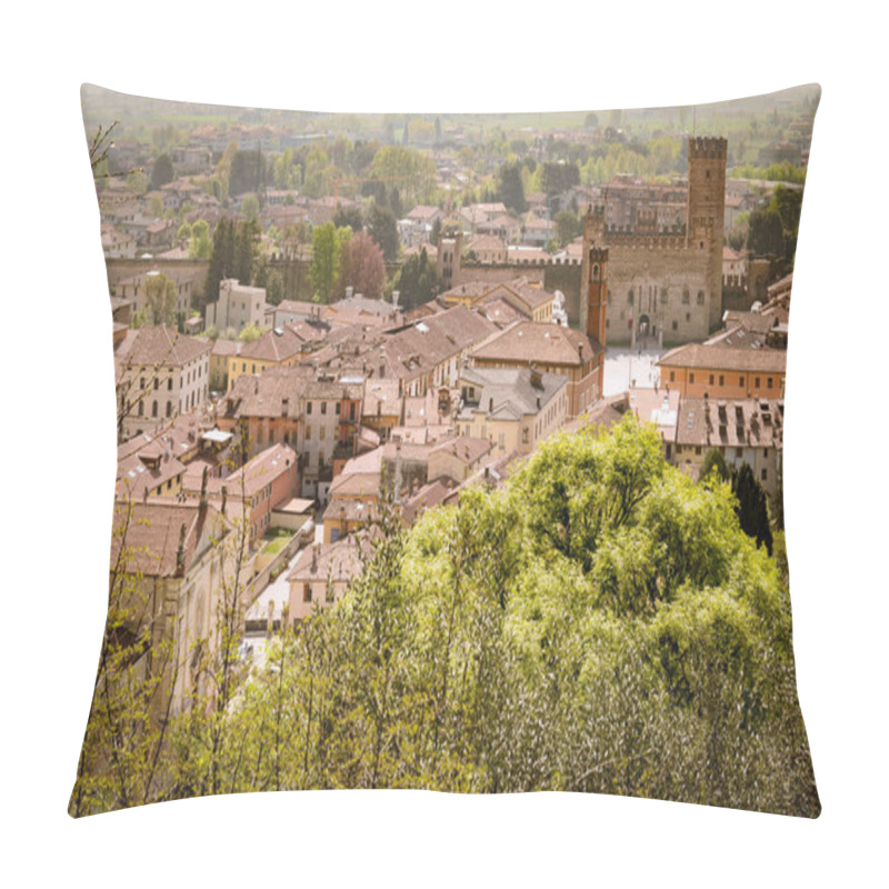 Personality  Panorama Of The Old Town Of Marostica Famous For The Chess Squar Pillow Covers