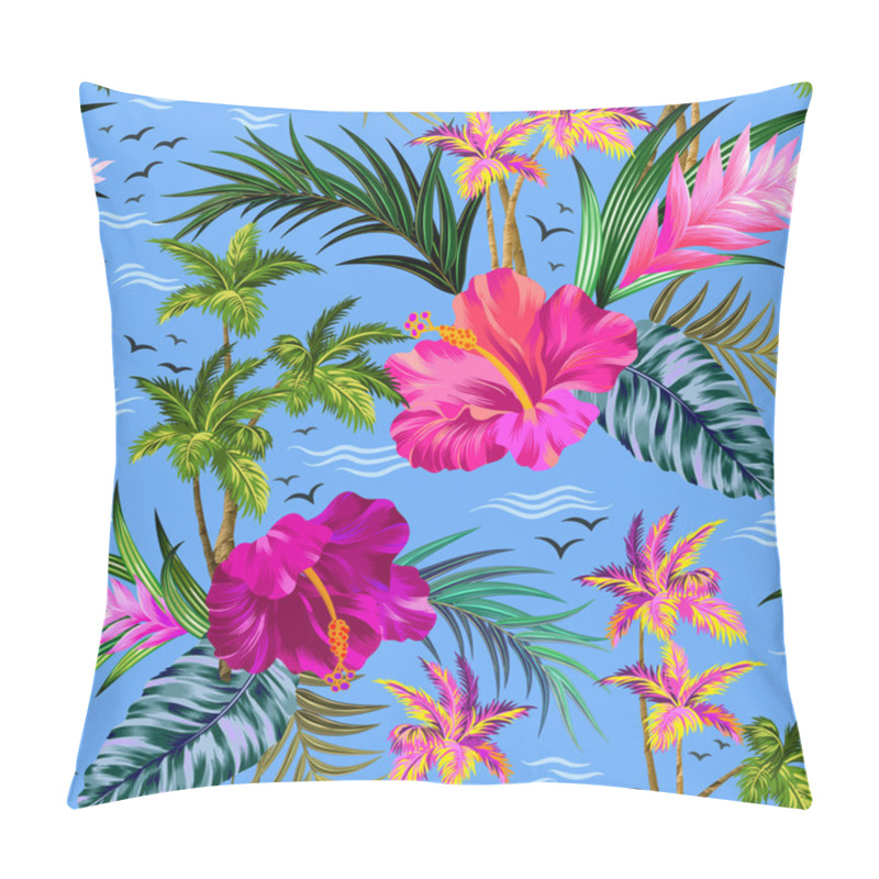 Personality  Vector Tropical Palm Trees Pattern Pillow Covers