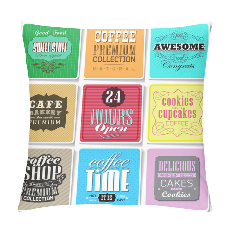 Personality  Retro Labels And Typography, Pillow Covers