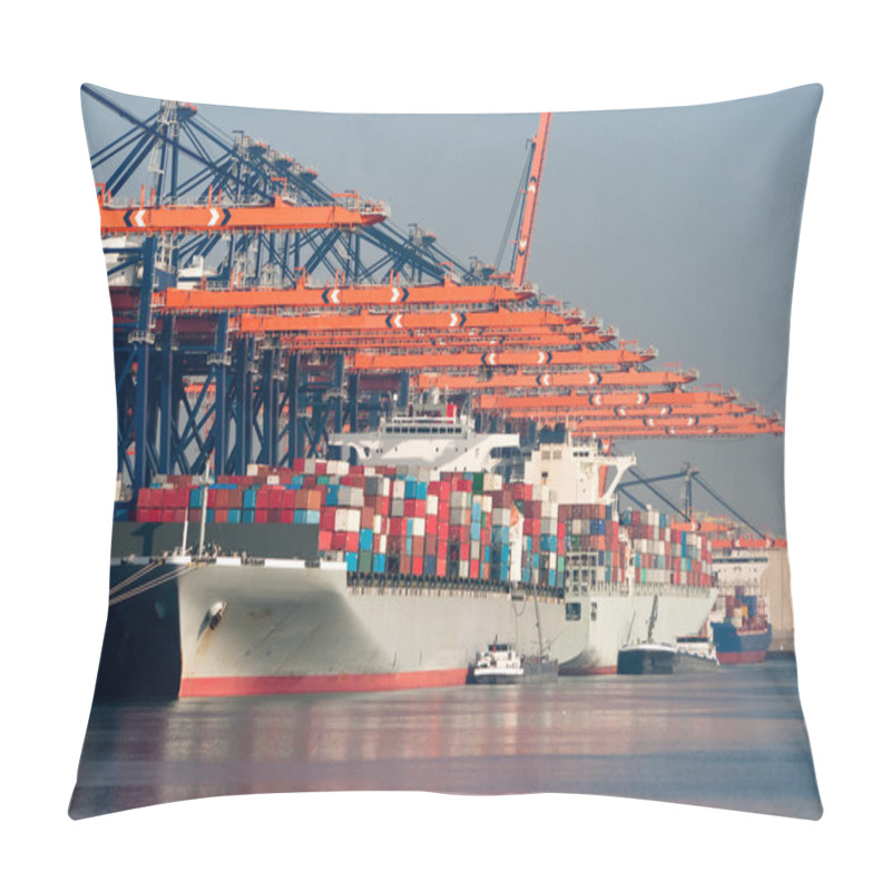 Personality  Harbor Container Ships Pillow Covers