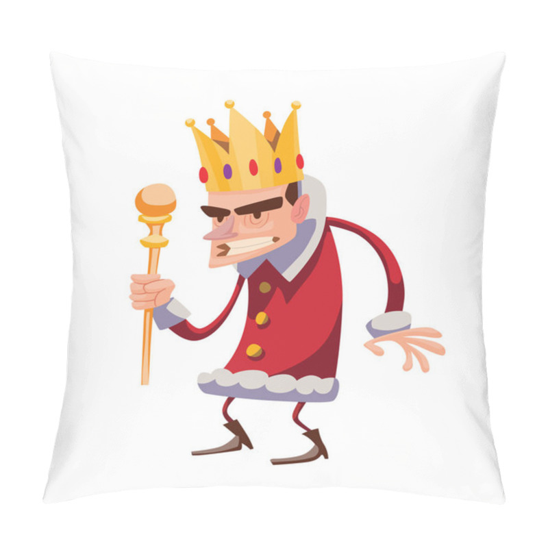 Personality  Funny Evil Little King With A Brown Hair Pillow Covers