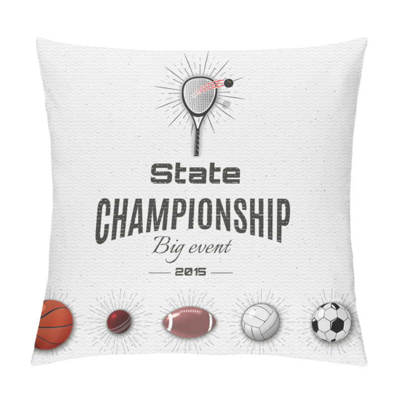 Personality  State Championship Insignia  And Labels For Any Use Pillow Covers