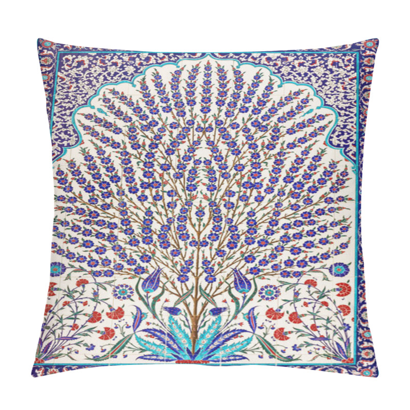 Personality  Floral Ornament In Abu Dhabi, Sheikh Zayed Grand Mosque Architecture, United Arab Emirates.  Pillow Covers