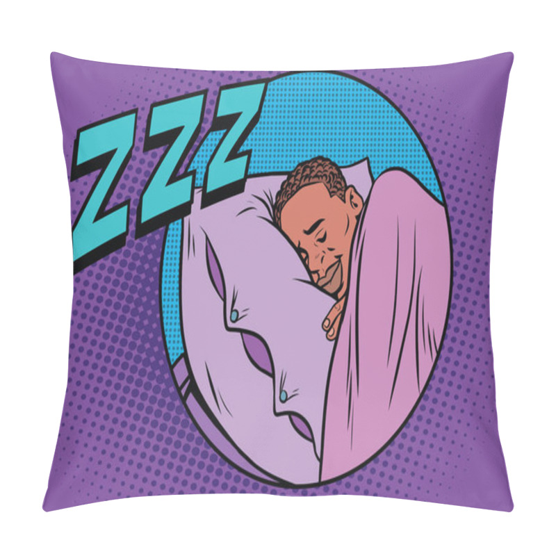 Personality  Retro Man Sleeping In Bed Pillow Covers