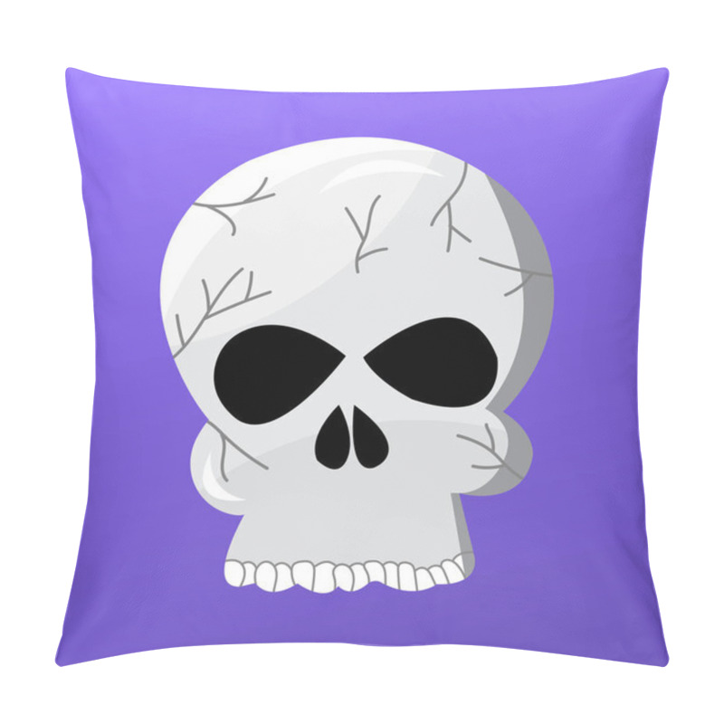 Personality  A Skull With A Black Face And White Teeth Pillow Covers