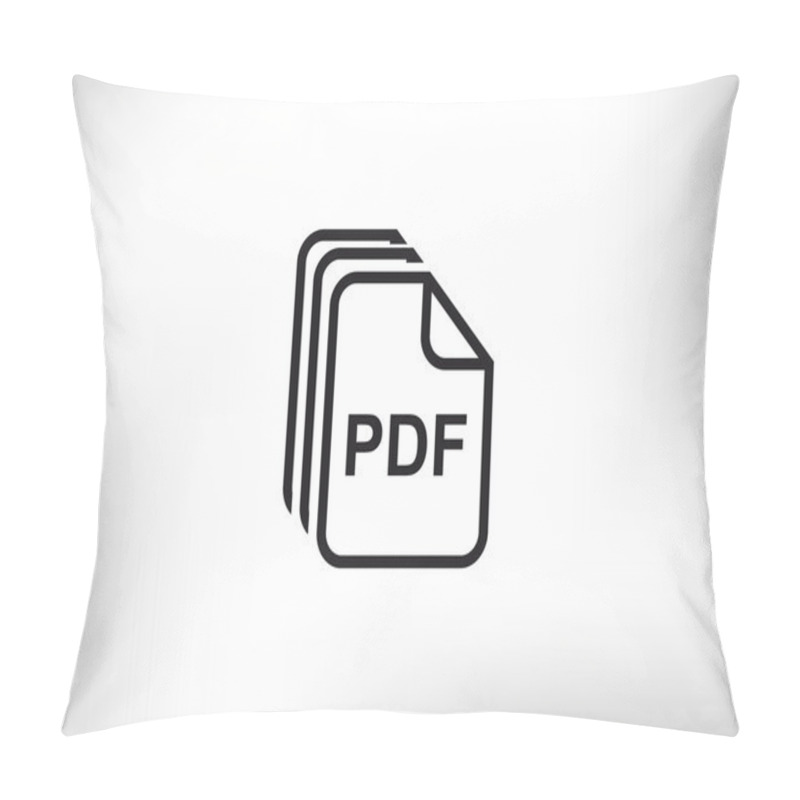 Personality  Files PDF Simple Web Icon Pillow Covers