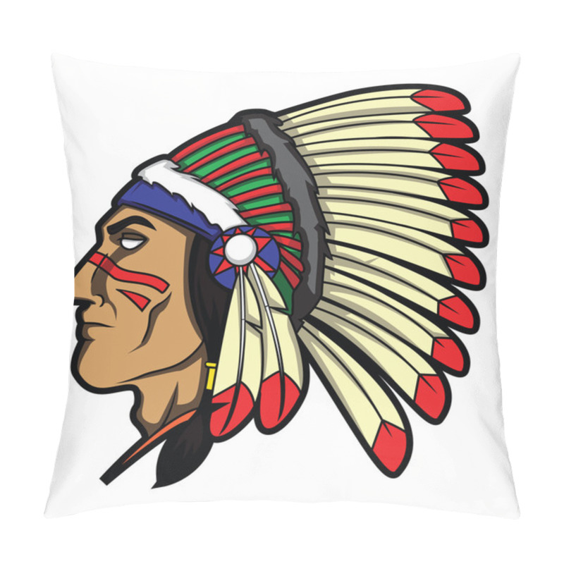 Personality  Apache Head Symbol Vector Pillow Covers