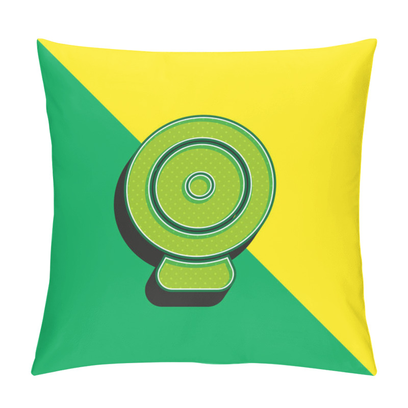 Personality  Big Webcam Green And Yellow Modern 3d Vector Icon Logo Pillow Covers