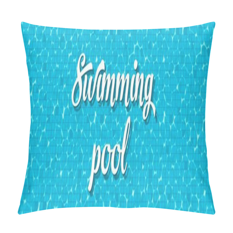 Personality  Creative Vector Illustration Of Swimming Pool Top View With Reflection Background. Art Design Of Shimmering Turquoise Tropical Clear Water With Ripples. Abstract Concept Graphic Summer Element. Pillow Covers