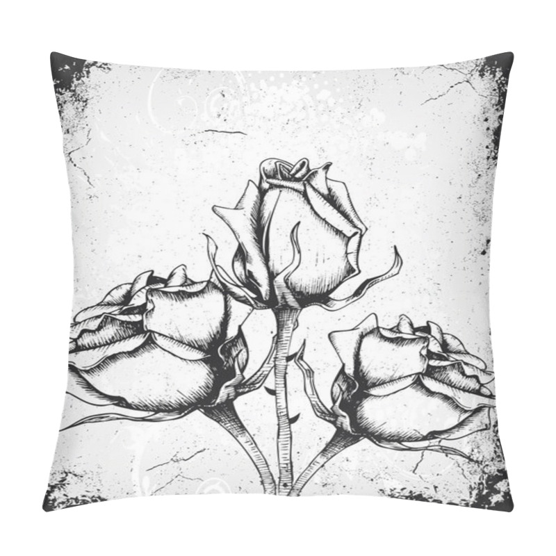 Personality  Grunge Floral Background Pillow Covers