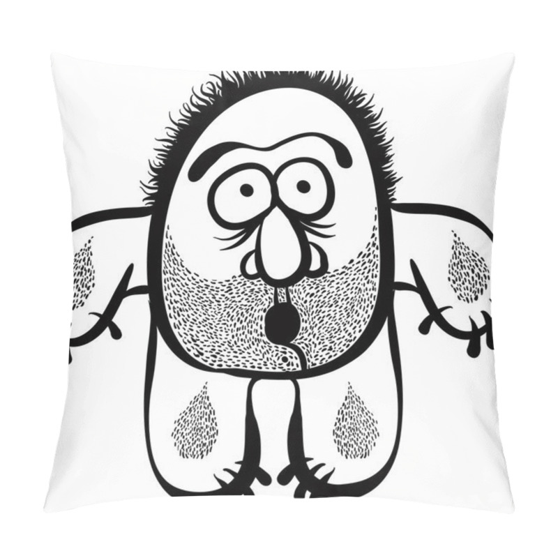 Personality  Funny Cartoon Monster With Pillow Covers