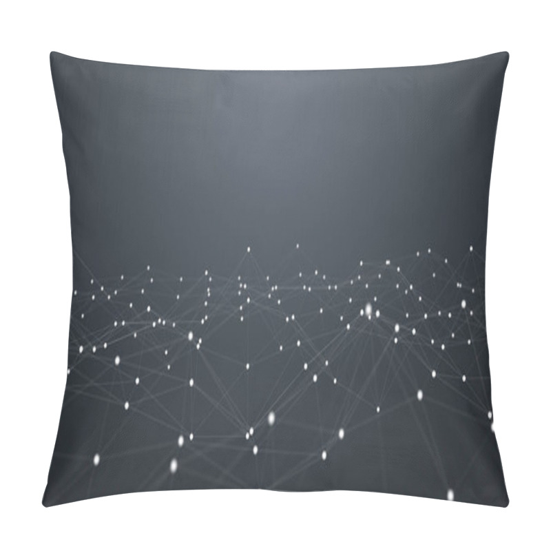 Personality  Floating White And Blue Dot Network 3D Rendering Pillow Covers