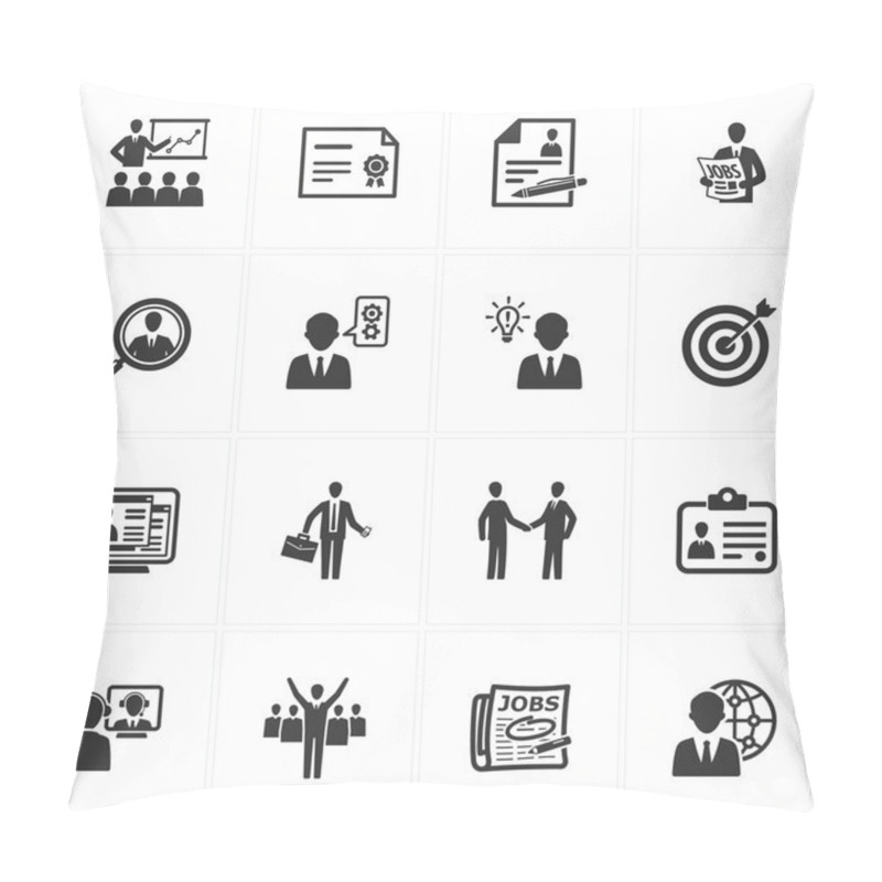 Personality  Employment And Business Icons Pillow Covers