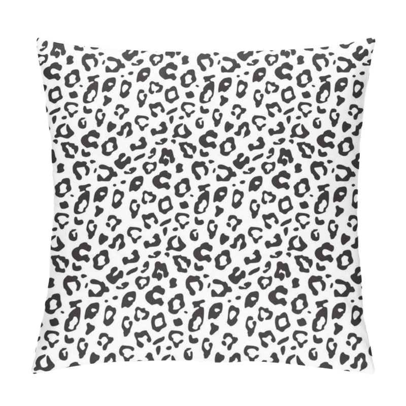 Personality  Abstract Leopard Skin Background. Jaguar, Leopard, Cheetah, Panther. Black And White Camouflage Background.EPS 10 Pillow Covers