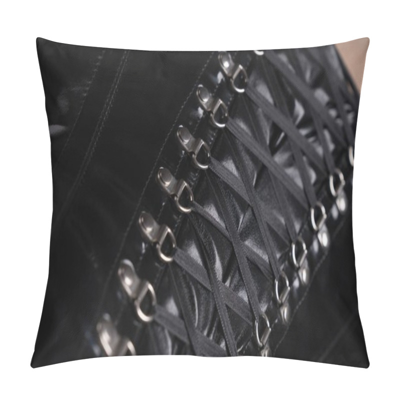 Personality   Black Fetish Corset Lacing  Pillow Covers