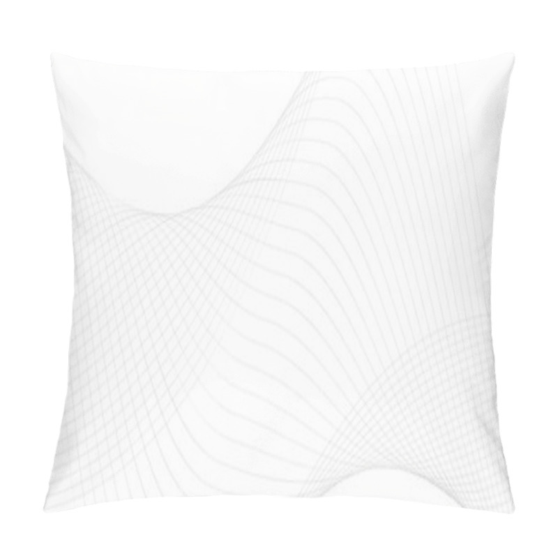 Personality  Gray Wavy Lines. Abstract Technology Background. Vector Illustration Pillow Covers