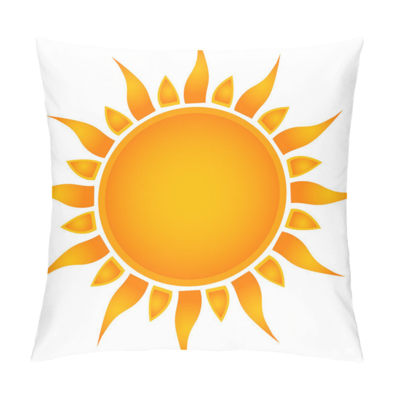 Personality  Sun Icon. Vector Pillow Covers