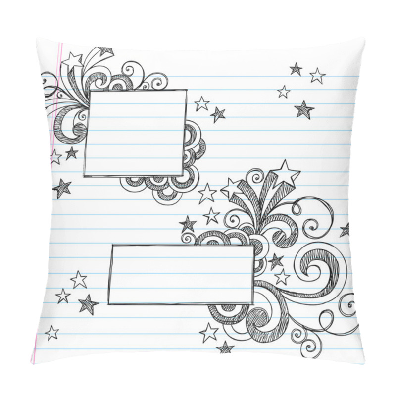 Personality  Back To School Sketchy Doodle Vector Frame Pillow Covers