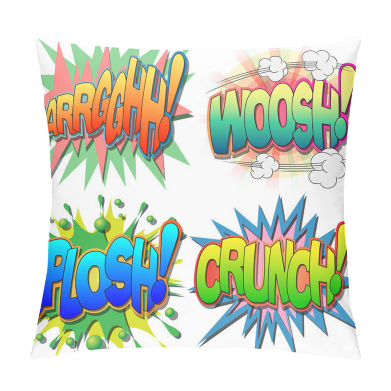 Personality  Comic Book Illustrations Pillow Covers