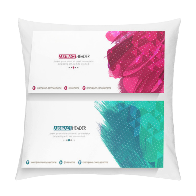 Personality  Abstract Website Header Or Banner Set. Pillow Covers