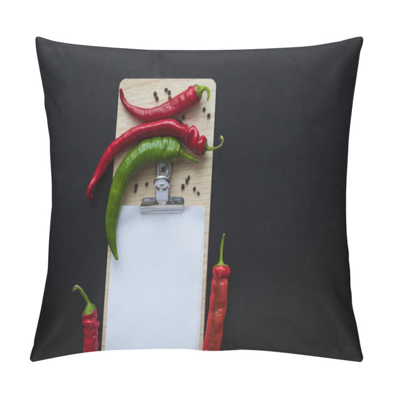 Personality  Peppers And Blank Paper Sheet Pillow Covers