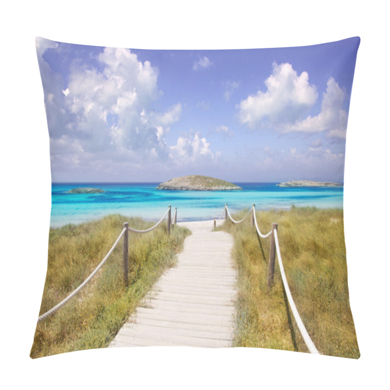 Personality  Beach Way To Illetas Paradise Beach Formentera Pillow Covers