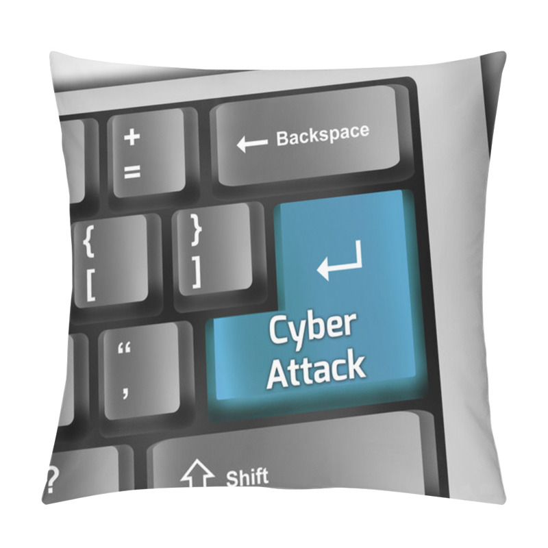 Personality  Keyboard Illustration Cyber Attack Pillow Covers