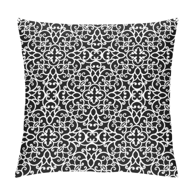 Personality  Black And White Lace Pattern Pillow Covers