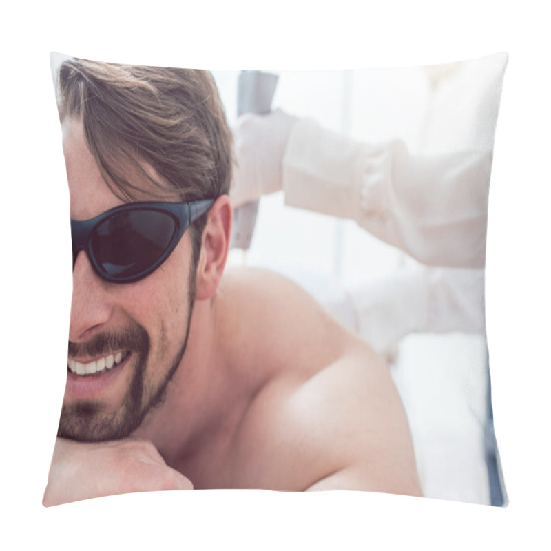 Personality  Man In A Hair Removal Studio Pillow Covers