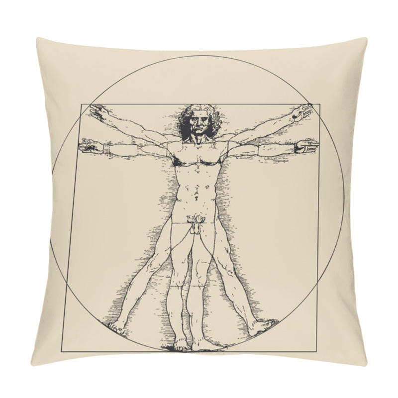 Personality  Vitruvian Man Pillow Covers