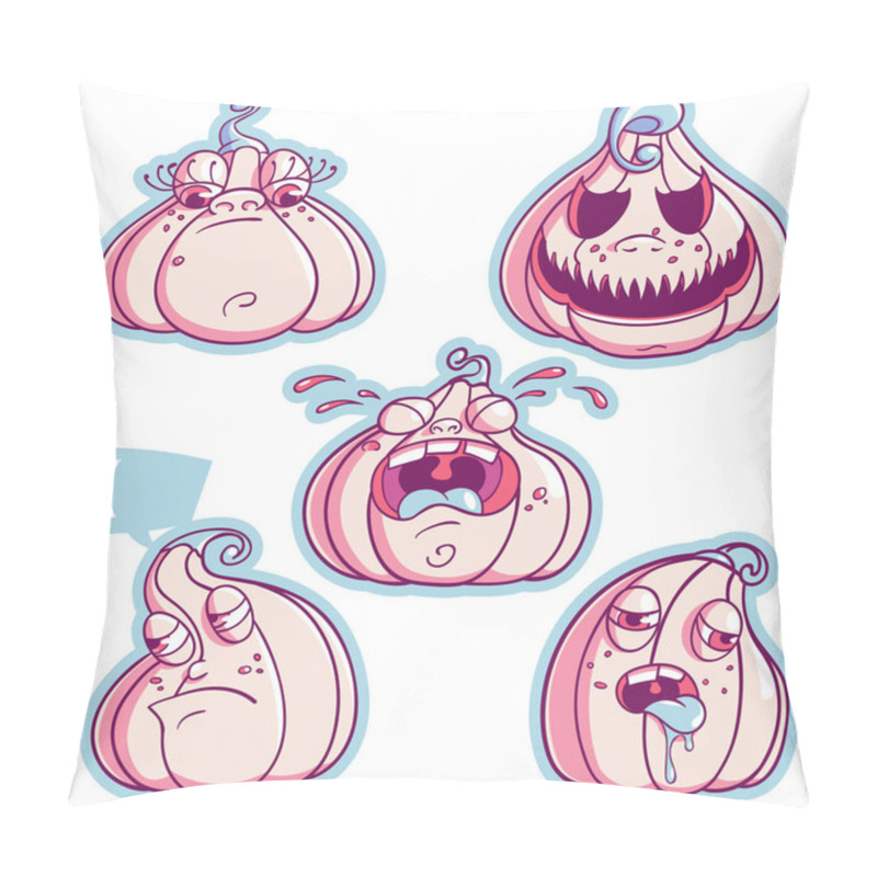 Personality  Halloween Pumpkins Jack Set. 5 Pumpkins Illustration Pillow Covers