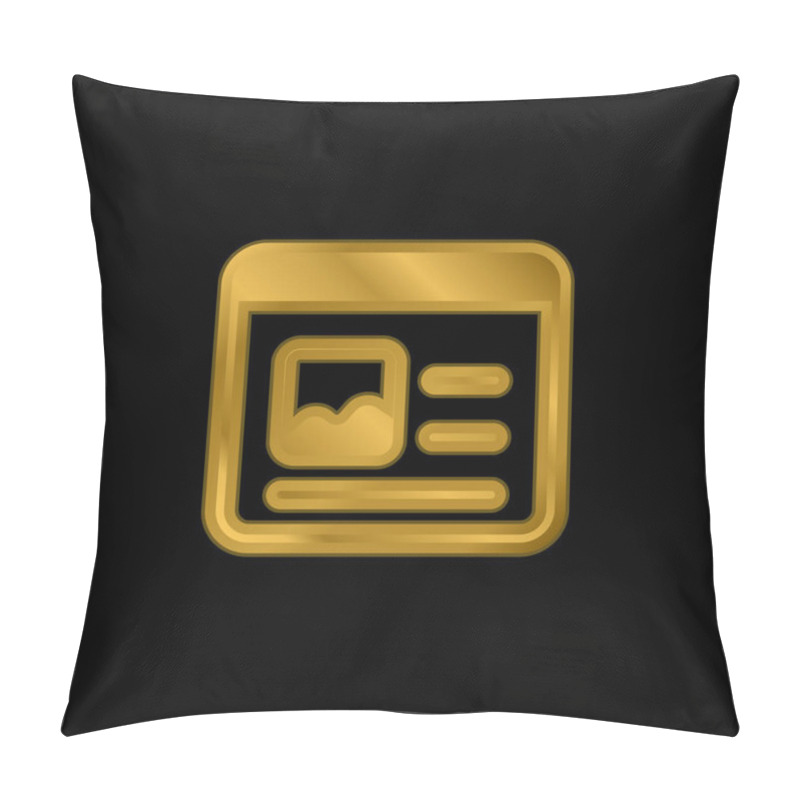 Personality  Article Gold Plated Metalic Icon Or Logo Vector Pillow Covers