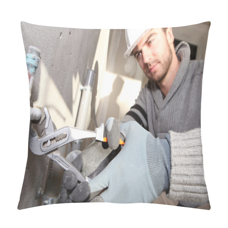 Personality  Plumber Working Pillow Covers