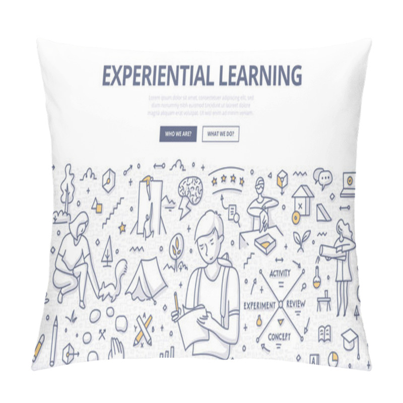 Personality  Experiential Learning Doodle Concept Pillow Covers